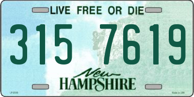 NH license plate 3157619