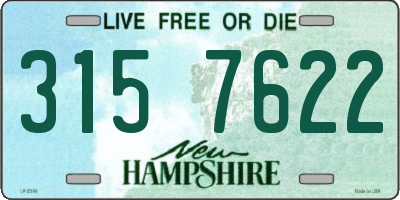 NH license plate 3157622