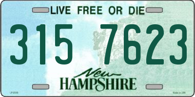 NH license plate 3157623