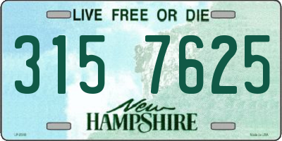 NH license plate 3157625