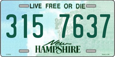 NH license plate 3157637