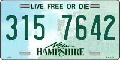 NH license plate 3157642