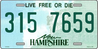 NH license plate 3157659