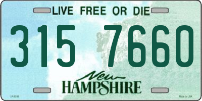 NH license plate 3157660