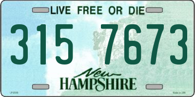 NH license plate 3157673