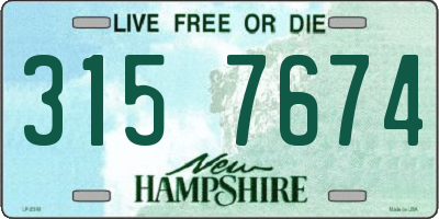 NH license plate 3157674