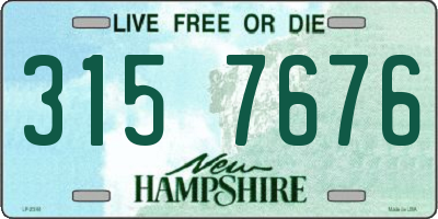 NH license plate 3157676