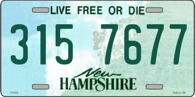 NH license plate 3157677