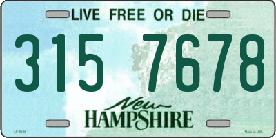 NH license plate 3157678