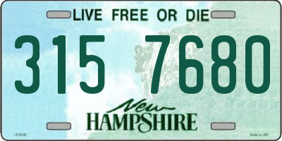 NH license plate 3157680