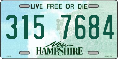 NH license plate 3157684