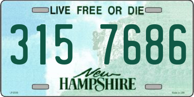 NH license plate 3157686