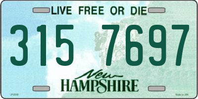 NH license plate 3157697
