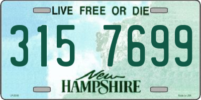 NH license plate 3157699