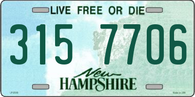 NH license plate 3157706