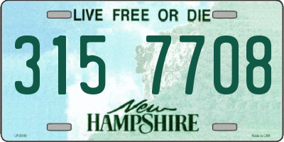 NH license plate 3157708