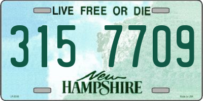 NH license plate 3157709
