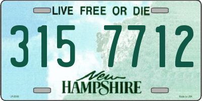 NH license plate 3157712