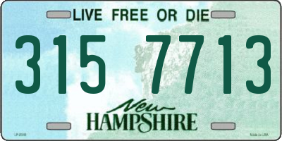 NH license plate 3157713