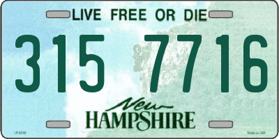 NH license plate 3157716