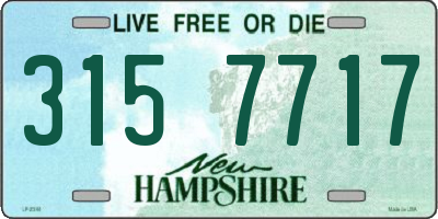 NH license plate 3157717