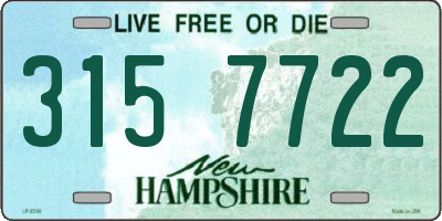 NH license plate 3157722