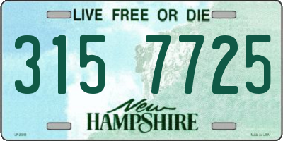 NH license plate 3157725