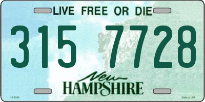 NH license plate 3157728