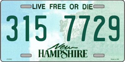 NH license plate 3157729