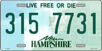 NH license plate 3157731