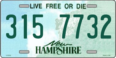 NH license plate 3157732