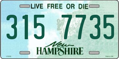 NH license plate 3157735