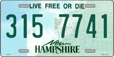 NH license plate 3157741