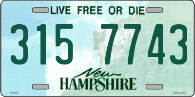 NH license plate 3157743