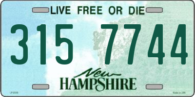 NH license plate 3157744