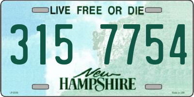 NH license plate 3157754