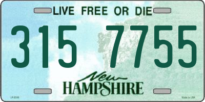 NH license plate 3157755