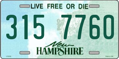 NH license plate 3157760
