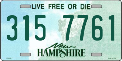 NH license plate 3157761