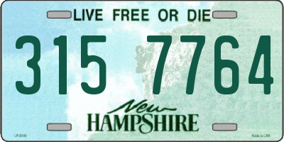 NH license plate 3157764