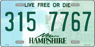 NH license plate 3157767