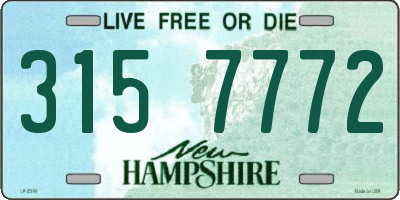 NH license plate 3157772