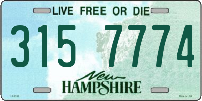 NH license plate 3157774