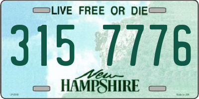 NH license plate 3157776