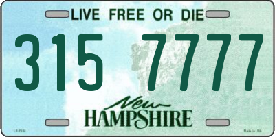 NH license plate 3157777