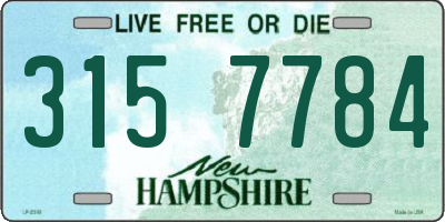NH license plate 3157784