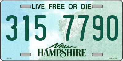 NH license plate 3157790