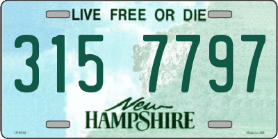 NH license plate 3157797