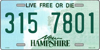 NH license plate 3157801