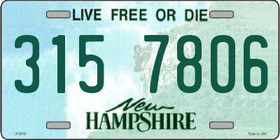 NH license plate 3157806
